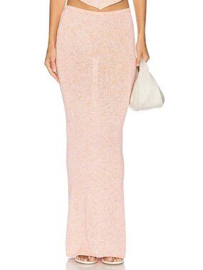 ASTA RESORT Carolina Skirt in Peach Sequin Orange